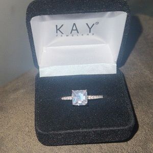 Silver engagement ring size 13